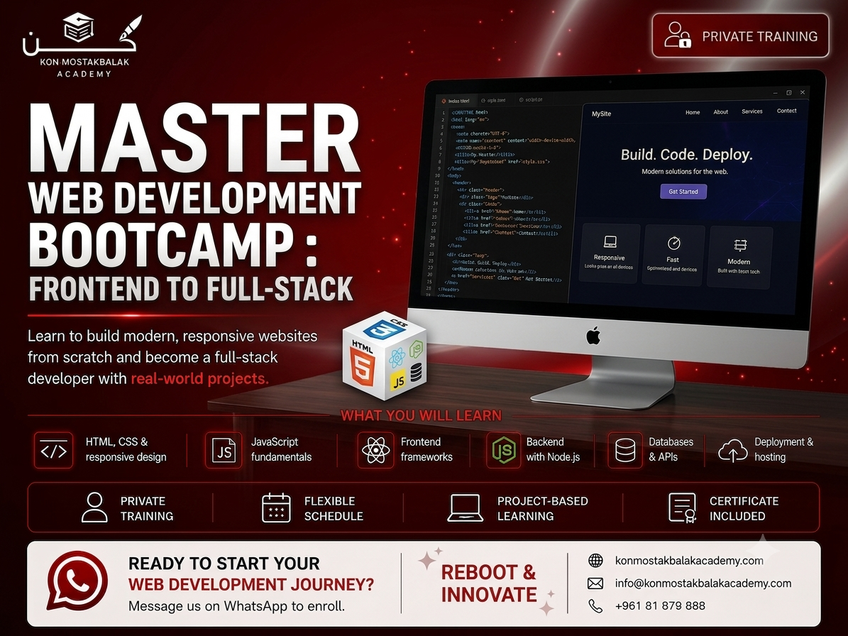 Web Development Bootcamp – Frontend to Full-Stack